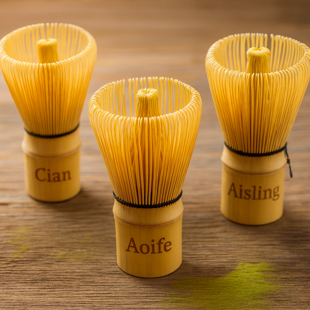 Customised panda's matcha whisk