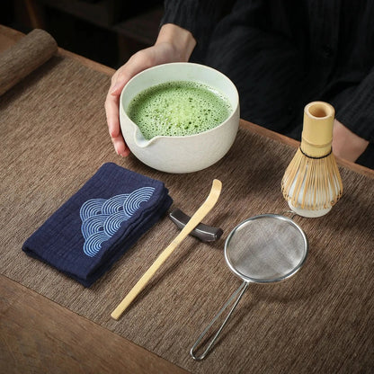 Premium Matcha Ceremony Set - Dusty Lava White