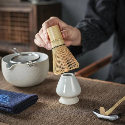 Premium Matcha Ceremony Set - Dusty Lava White