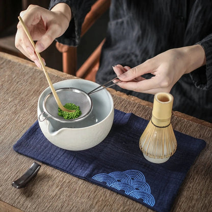 Premium Matcha Ceremony Set - Dusty Lava White