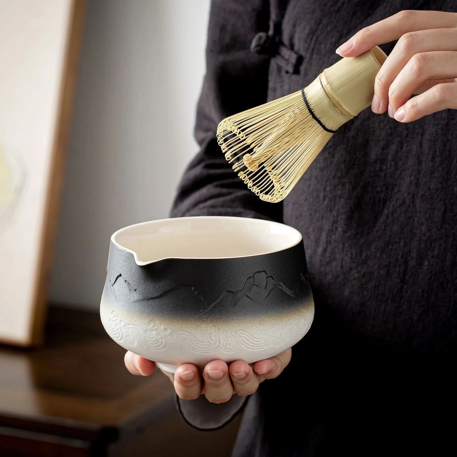 Matcha White Mountain bowl and whisk 