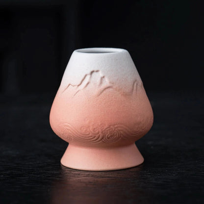 Pink mountain matcha set whisk holder