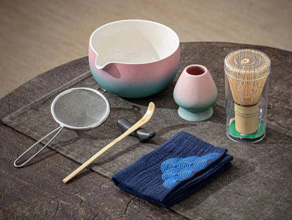 Premium Matcha Ceremony Set -  Sakura blue