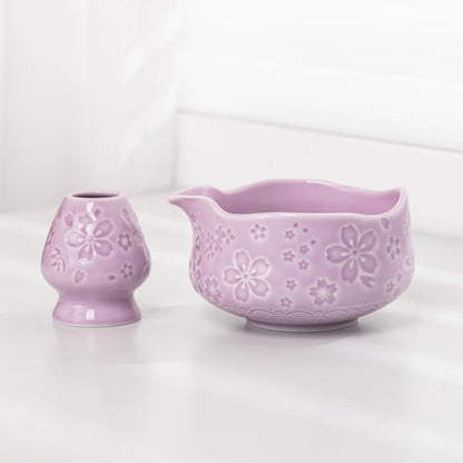 Premium Matcha Ceremony Set -  Purple Sakura