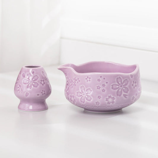 Premium Matcha Ceremony Set -  Purple Sakura