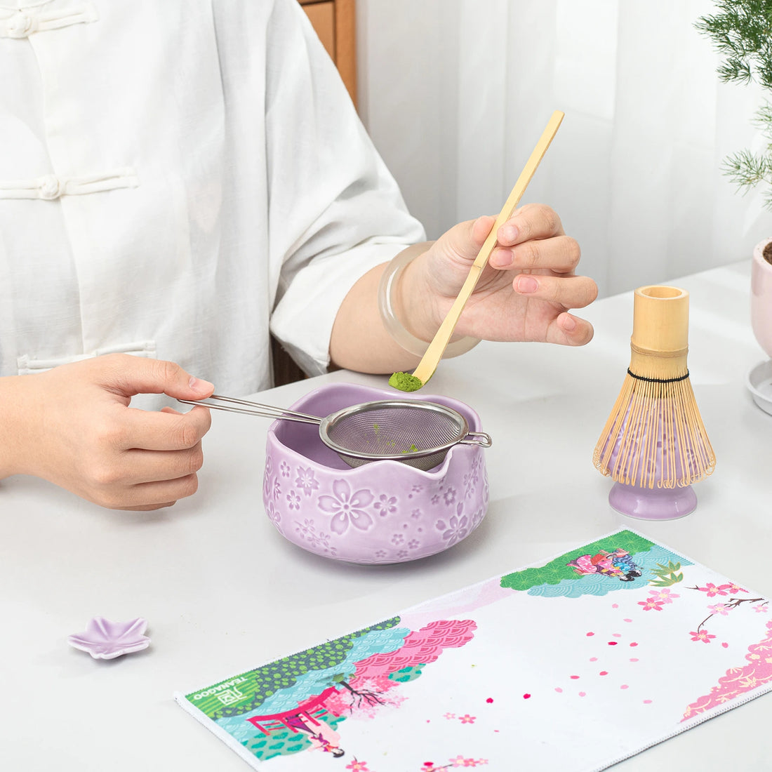 Premium Matcha Ceremony Set -  Purple Sakura